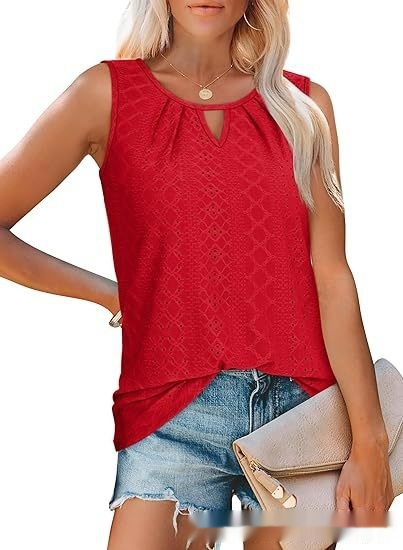 Womens Loose-fitting Casual Sleeveless Top - Image 4